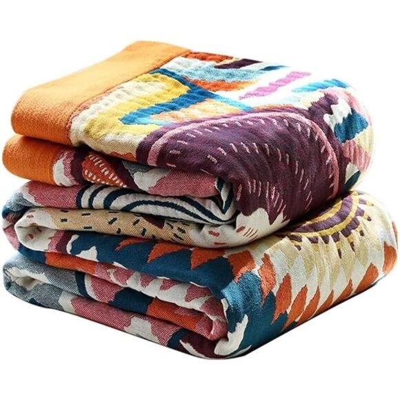 Boho Throw Blanket for Bed Couch 60"x80" - Picture 2 of 7